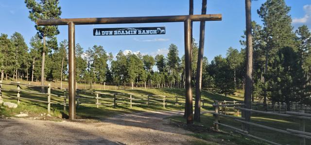 Ranch overhead entrance sign